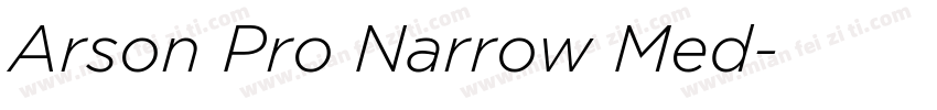 Arson Pro Narrow Med字体转换